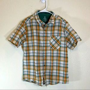 Kuhl Shirt Mens Large Plaid Multicolor Short Sleeve Woven Pocket Hiking Casual